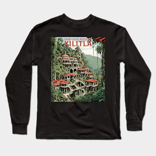 Xilitla San Luis Potosi Mexico Vintage Tourism Travel Long Sleeve T-Shirt